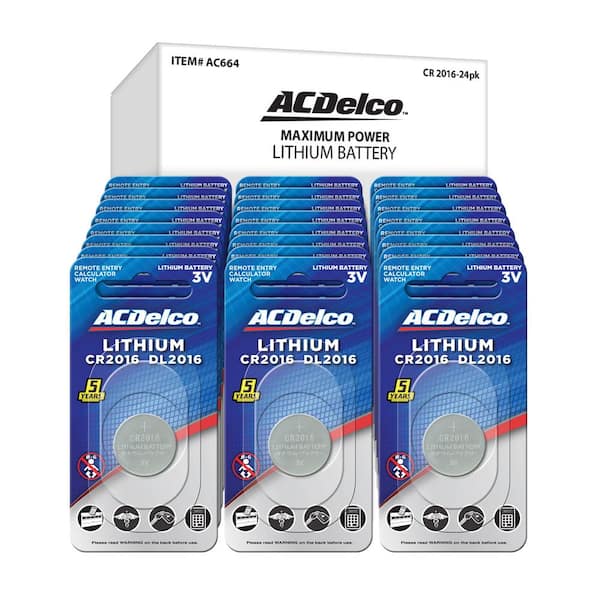 ACDelco Lithium Button Cell CR2016 3-Volt Battery (24-Pack)