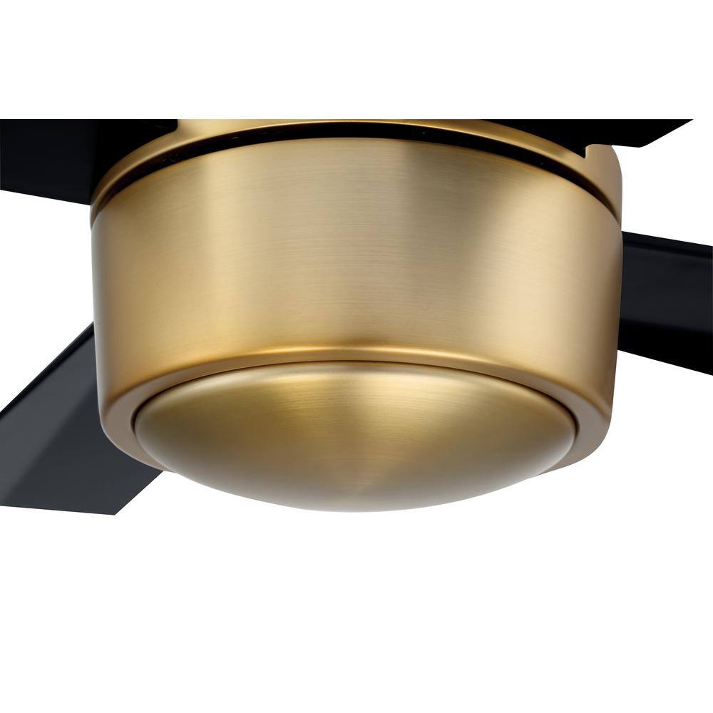 Satin Brass and Black 42'' Ceiling Fan with LED Light