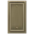 Continental 1 Gang Blank Metal Wall Plate - Brushed Brass