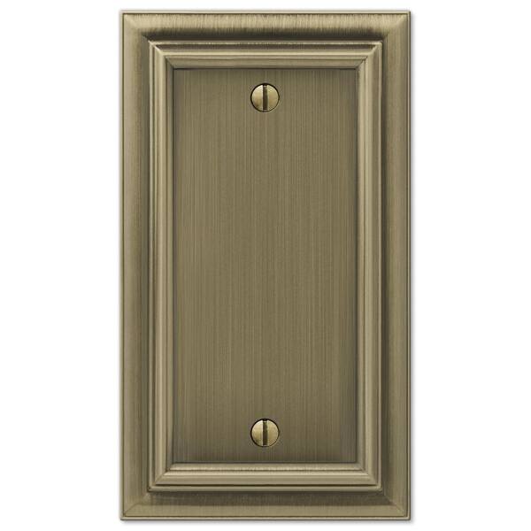 AMERELLE Continental 1 Gang Blank Metal Wall Plate - Brushed Brass