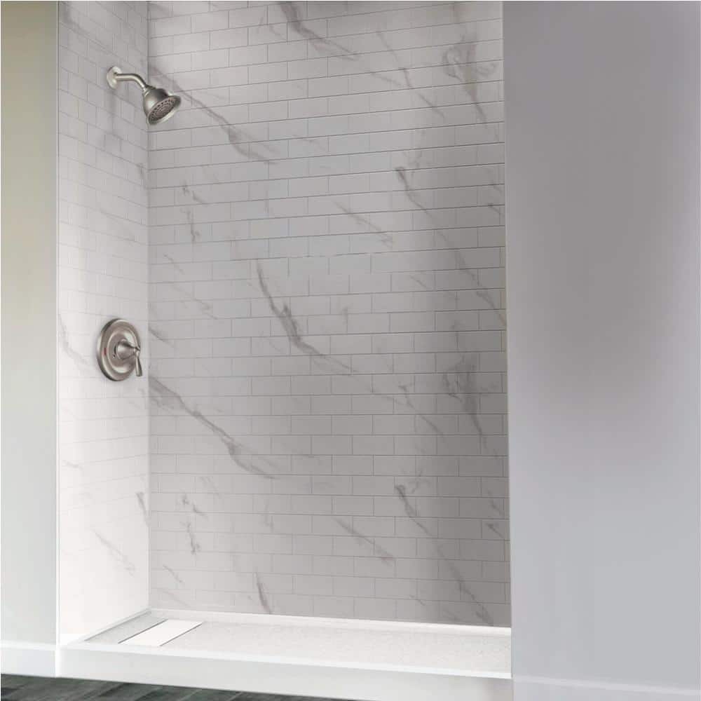 White Rectangular 60" x 36" Shower Base with Left Drain