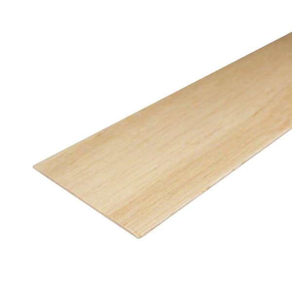 HOUSE OF FARA 1/16 in. D x 3 in. W x 3 in. L Unfinished Balsa Project Wood Drip Cap Moulding