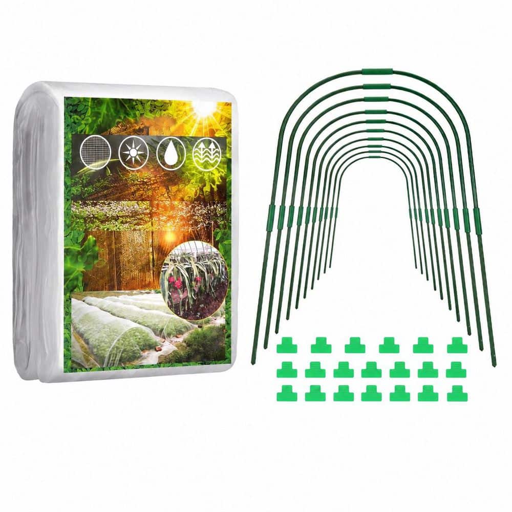 Garden Netting Pest Barrier for Raised Beds 10 x 50 ft. Kit with 10 Garden Hoops and 20 Clips price history on PriceWatchPro