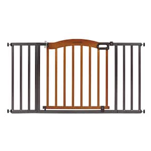 Decorative Wood and Metal 32 in. Pressure Mounted Gate