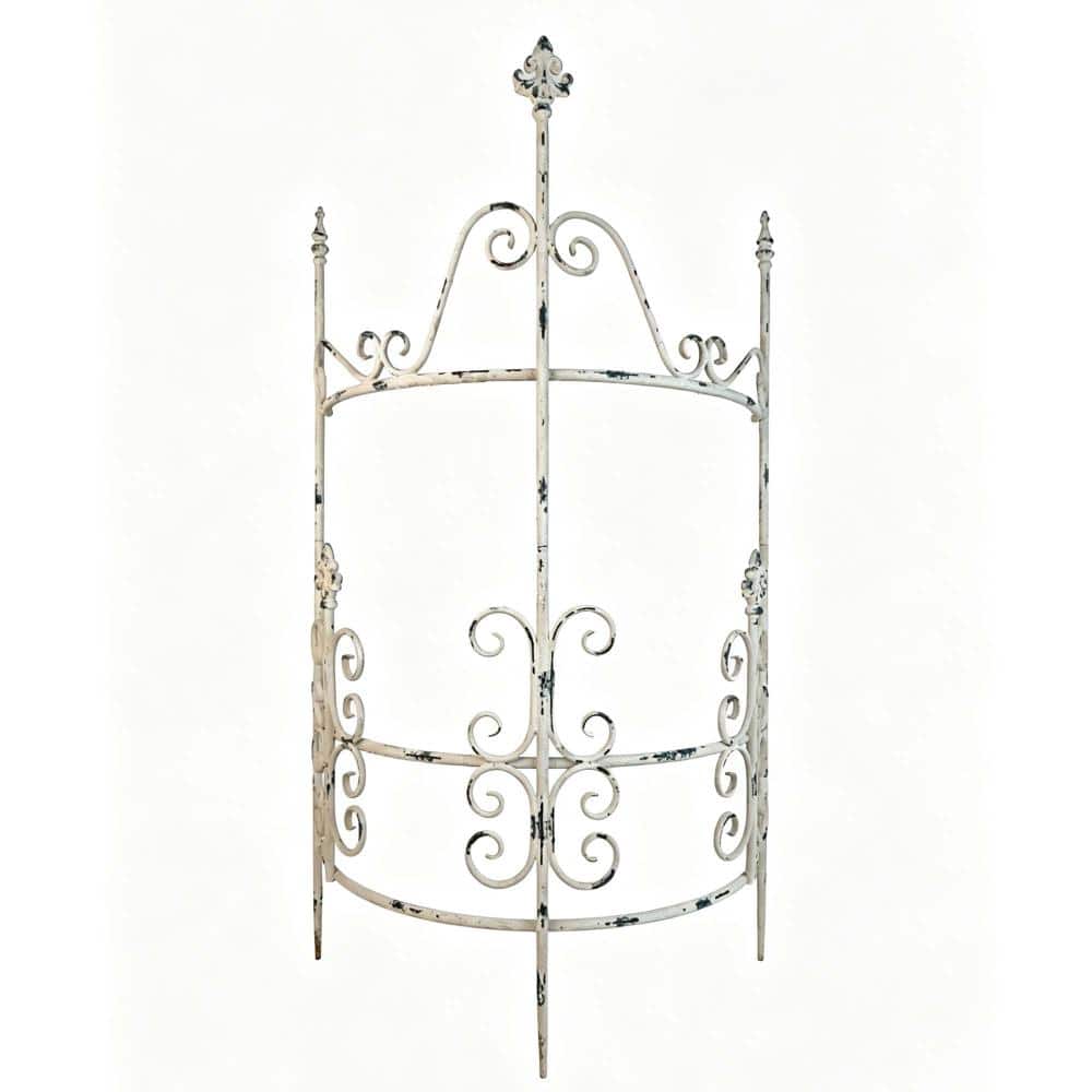 48 in. Single Panel Metal Garden Fence, Decorative Plant Climbing Fence for Flower Bed, Antique White price history on PriceWatchPro