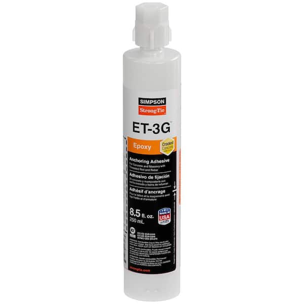 ET-3G 8.5 oz. Epoxy Adhesive Cartridge with Nozzle and Extension