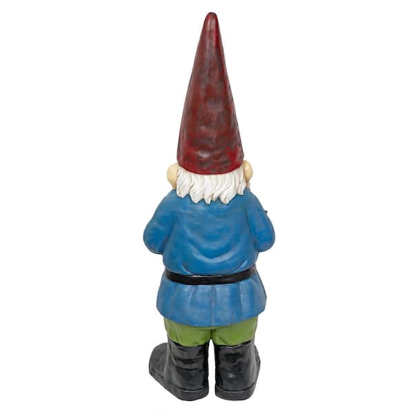 Alpine Corporation 50 in. Tall Gnome Garden Statue with Bird