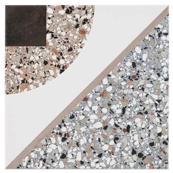 Ivy Hill Tile Grain Deco Azur 7.87 in. x 0.33 in. Matte Porcelain