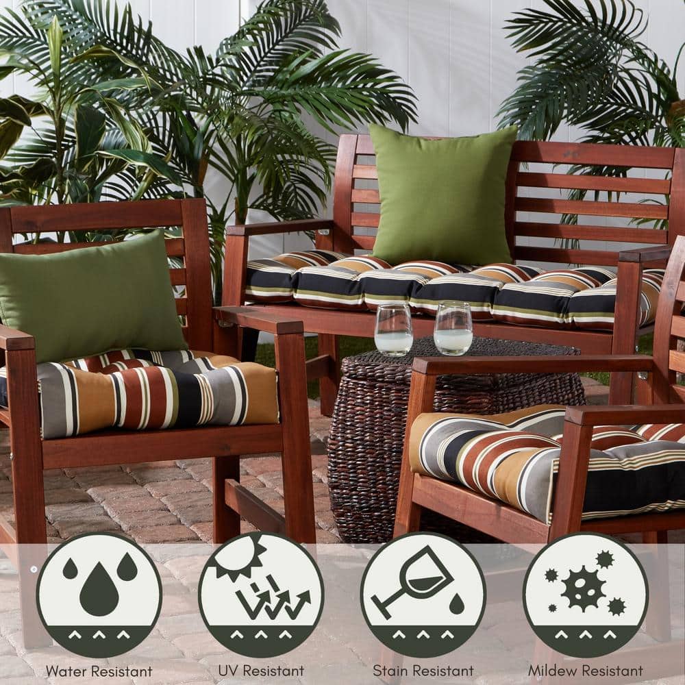 Hunter Green 17" Square Outdoor Throw Pillow Set