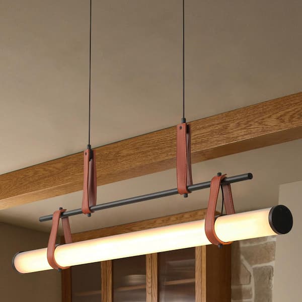 Rennnsan Kelvoro 15-Watt 1-Light Black Linear Boho Integrated LED