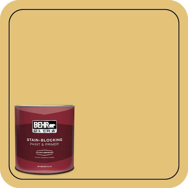 BEHR ULTRA 1 qt. #370D-5 Summer Field Extra Durable Flat Interior Paint & Primer