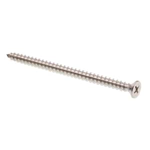 #10 X 3 in. Grade 18-8 Stainless Steel Phillips Drive Flat Head Self-Tapping Sheet Metal Screws (100-Pack)