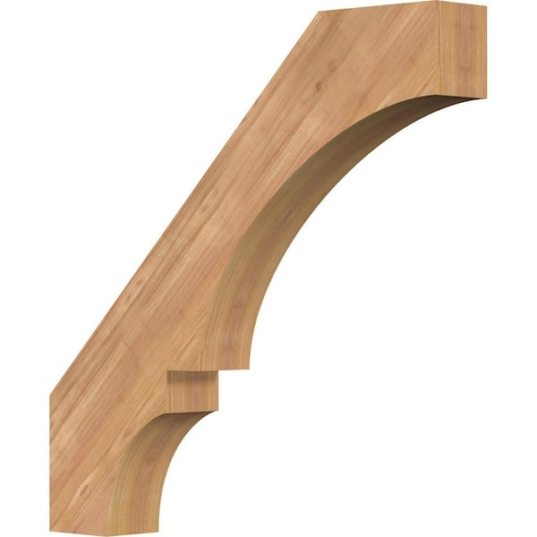 Ekena Millwork 3 1/2"W x 24"D x 24"H Balboa Smooth Knee Brace, Western Red Cedar