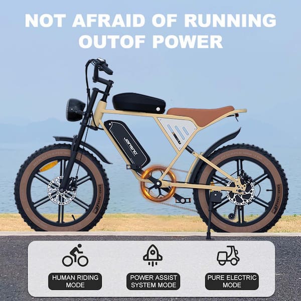 20 in. 750W Electric Bike with Dual Batteries (48V 14Ah+20Ah), 5