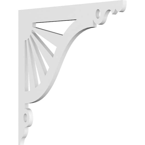 Ekena Millwork 5/8 in. W x 16 in. H x 16 in. D PVC Marshall Bracket
