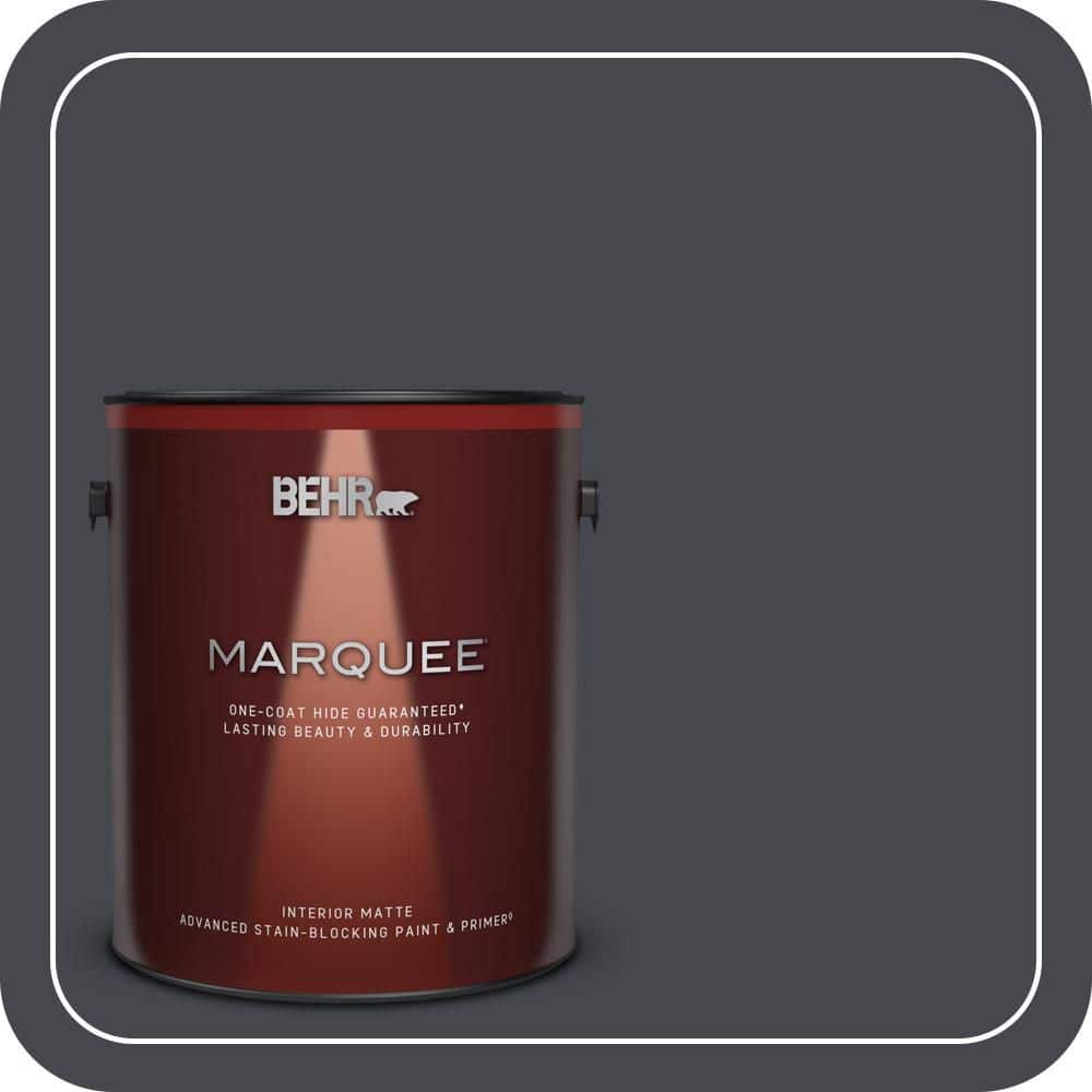 1 gal. #N490-7 Ink Black One-Coat Hide Matte Interior Paint & Primer price history on PriceWatchPro