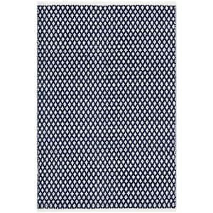 Boston Navy 4 ft. x 6 ft. Geometric Diamonds Area Rug