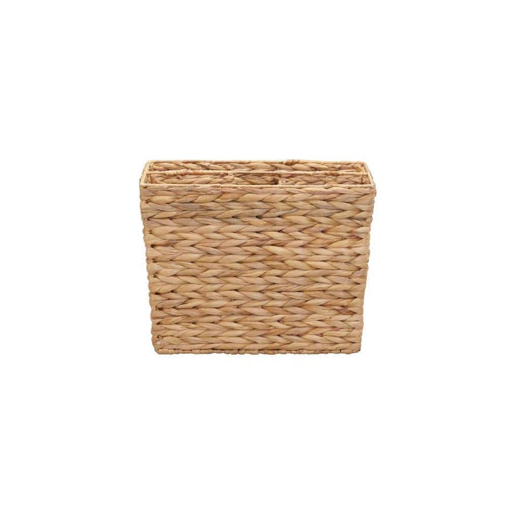 Natural Water Hyacinth Freestanding Woven Storage Basket