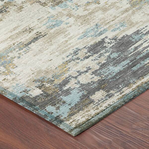 Chantille Machine Washable Indoor/Outdoor Abstract ACN2765 Teal 5 ft. x 7 ft. 6 in. Area Rug