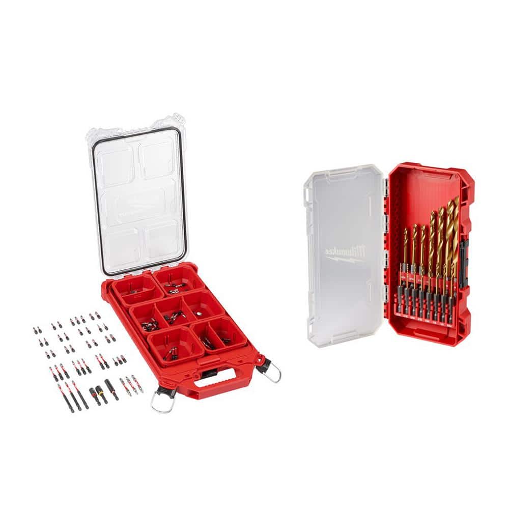 Shockwave Impact Duty Alloy Steel Screw Driver Bit Set with Titanium Drill Bit Set (105-Piece)