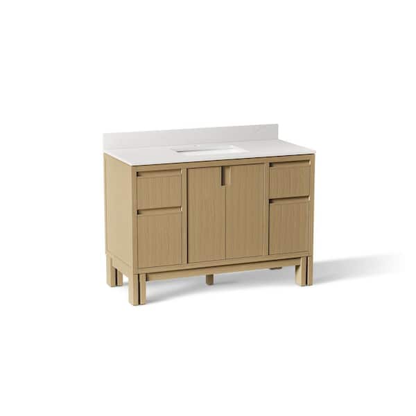KOHLER Solive 49 in. Light Oak Bath Vanity with Quartz Top