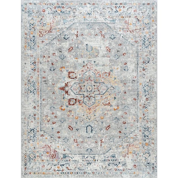 Tayse Rugs Wakefield Oriental Silver 9 ft. x 12 ft. Indoor Area Rug