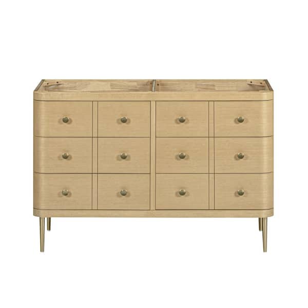 Serena 48 in. Bath Vanity Cabinet without Top in White Oak Assembled