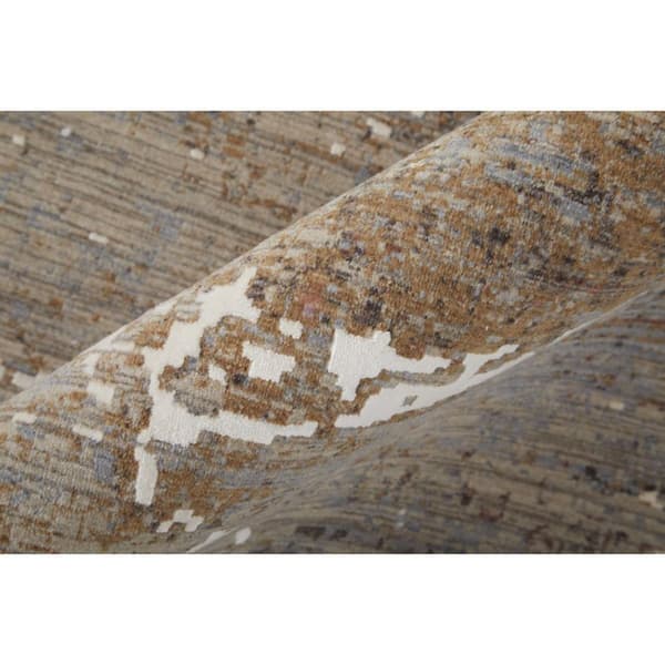 2 ft. x 3 ft. Taupe, Brown, Ivory Abstract Area Rug