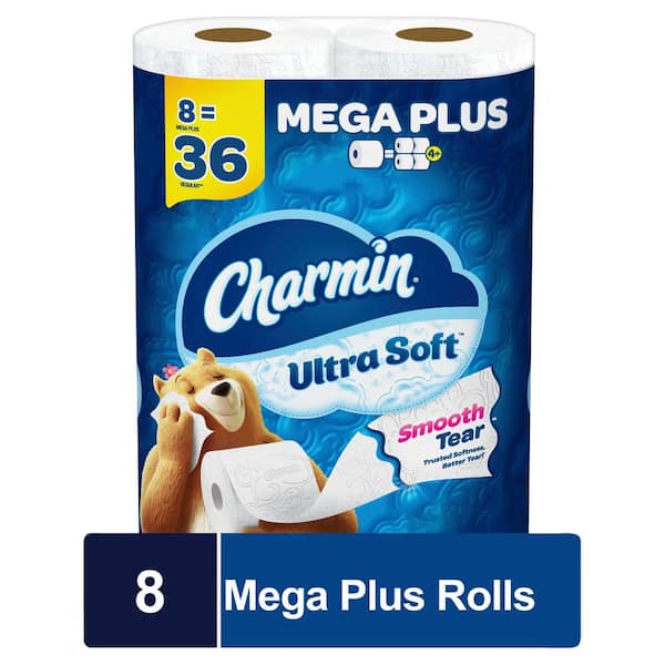 Charmin Ultra-Soft Smooth Tear Toilet Paper Rolls (252-Sheets Per Roll) (8-Mega Plus Rolls)