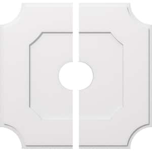 1 in. P X 21-1/2 in. C X 36 in. OD X 7 in. ID Locke Architectural Grade PVC Contemporary Ceiling Medallion, Two Piece