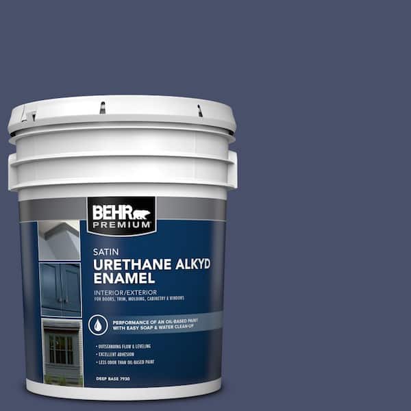 BEHR PREMIUM 5 gal. #PPU15-18 Vintage Velvet Urethane Alkyd Satin Enamel Interior/Exterior Paint