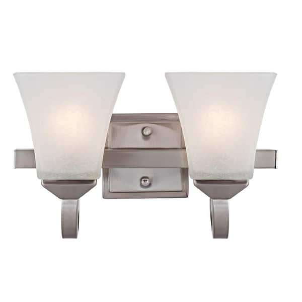 Design House Torino 2-Light Satin Nickel Vanity Light