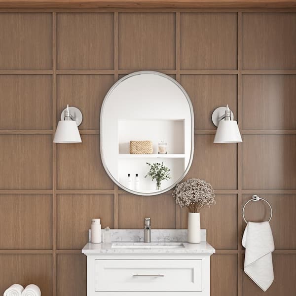 ホームデコレーターコレクションバスルームバニティミラー24.00 W x 32.00 H白Home Decorators Collection Bathroom Vanity Mirror 24.0