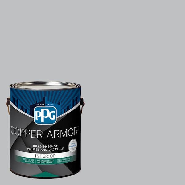 COPPER ARMOR 1 gal. PPG1013-3 Whirlwind Eggshell Antiviral and Antibacterial Interior Paint with Primer