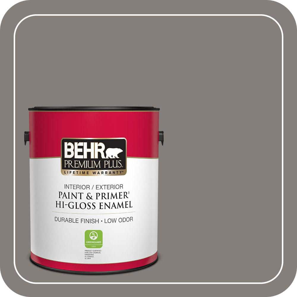 1 gal. #PPU18-17 Suede Gray Hi-Gloss Enamel Interior/Exterior Paint & Primer price history on PriceWatchPro