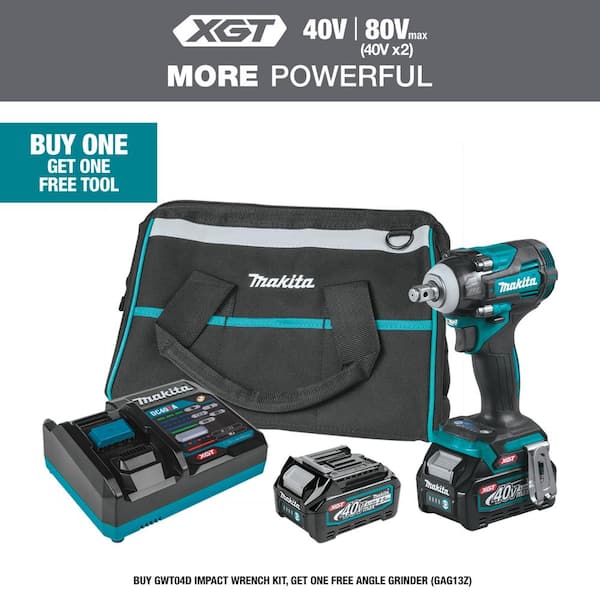 Makita 40V Max XGT Brushless Cordless 4-Speed 1/2 in. Impact Wrench Kit w/Friction Ring Anvil, 2.5Ah