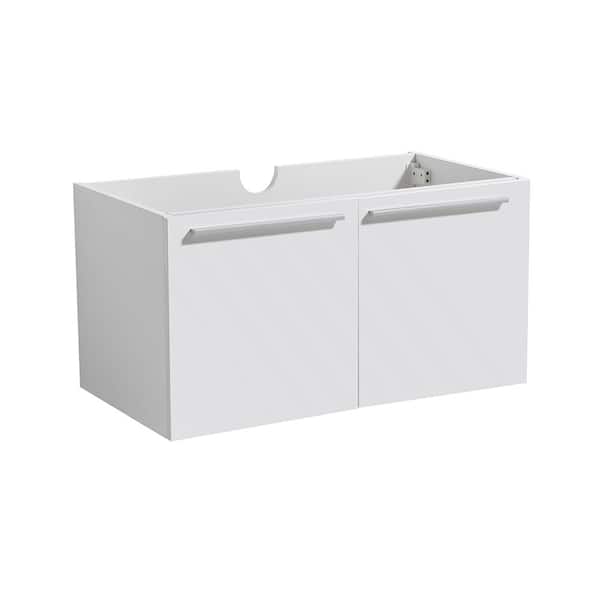 Fresca Vista 30 in. Modern Wall Hung Bath Vanity Cabinet Only in White