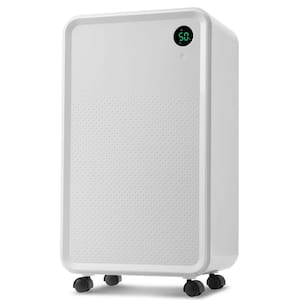 30-Pint Portable Dehumidifier with 2L Removable Tank, Auto Shutoff, Wheels for Medium to Large Rooms