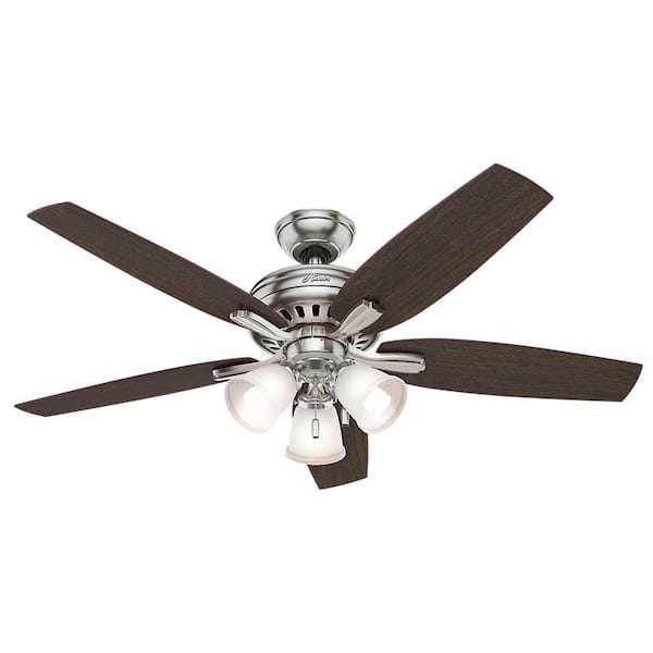 Newsome 52 in. Indoor Brushed Nickel Ceiling Fan with Light Kit
