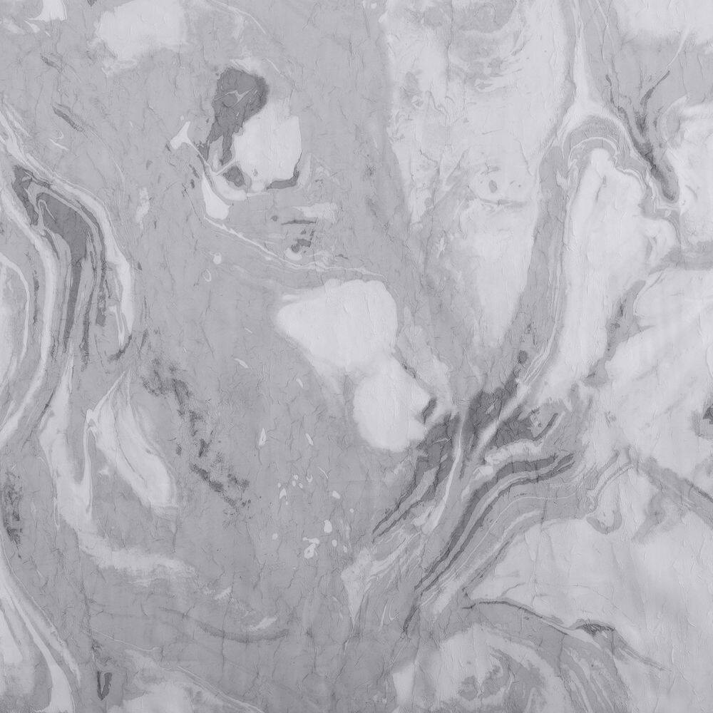 Gray Marble Print Sheer Voile Rod Pocket Curtain Panel, 51" x 84"
