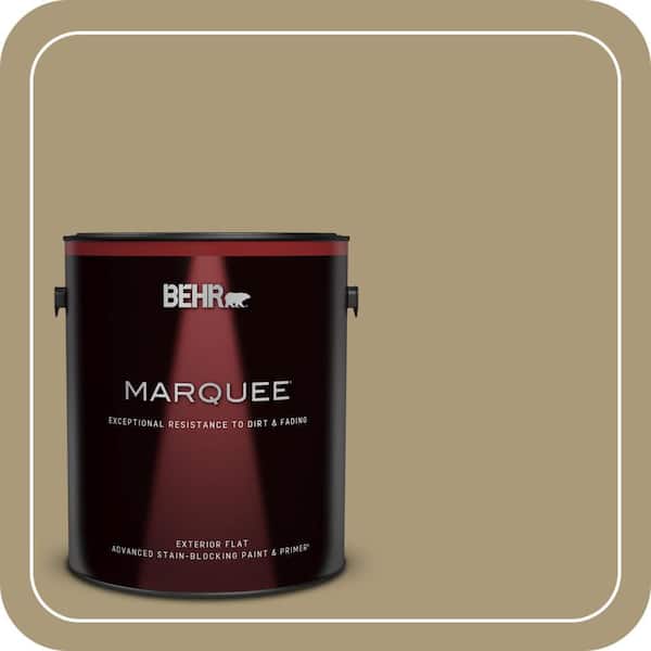 BEHR MARQUEE 1 gal. #PPU8-06 Exploring Khaki Flat Exterior Paint & Primer