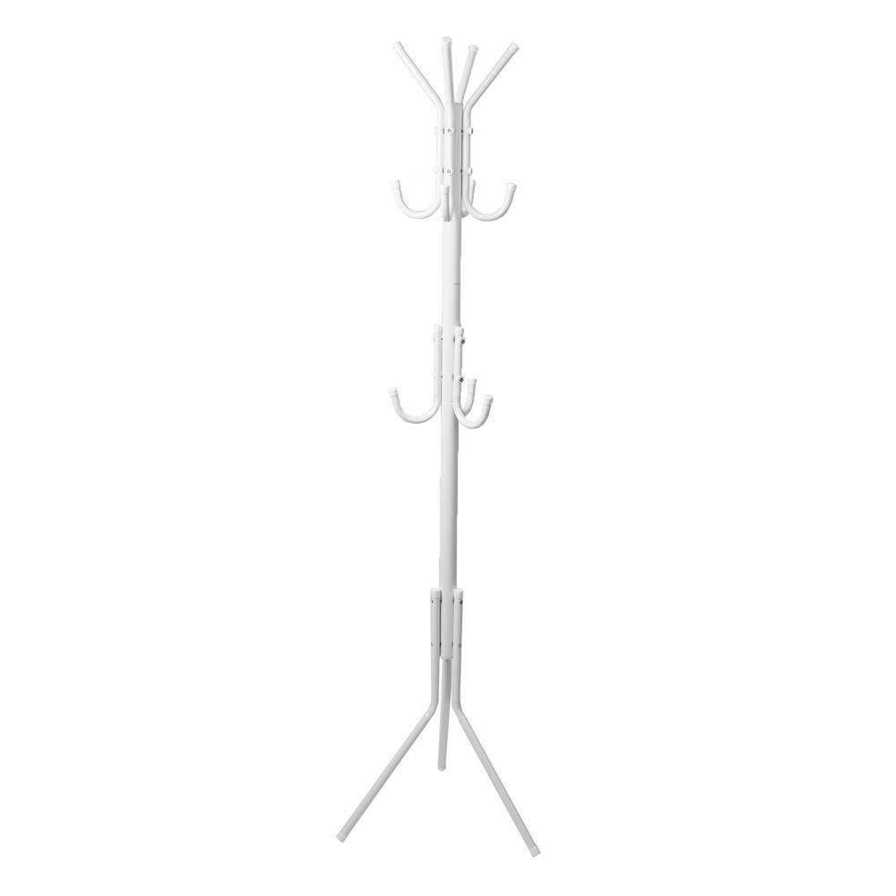 Mind Reader Hang Series White 11-Hook Freestanding Metal Coat Rack ...