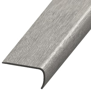 Polished Pro Silver Linings 1 in. T x 2 in. W x 94 in. L Stair Nose Molding