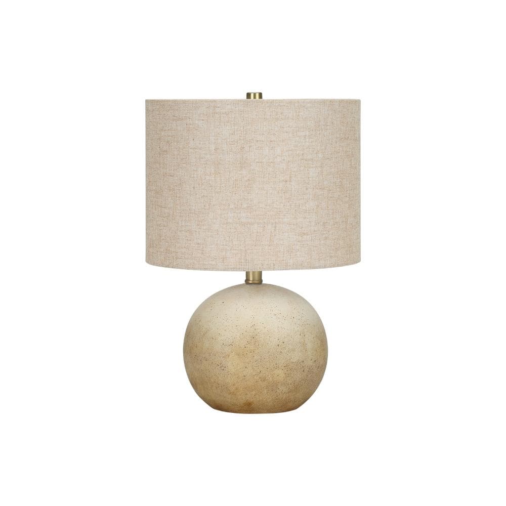 19.5 in.H Beige Concrete Base Globe Bedside Table Lamp w/ Beige Linen Shade, No Bulbs Included price history on PriceWatchPro