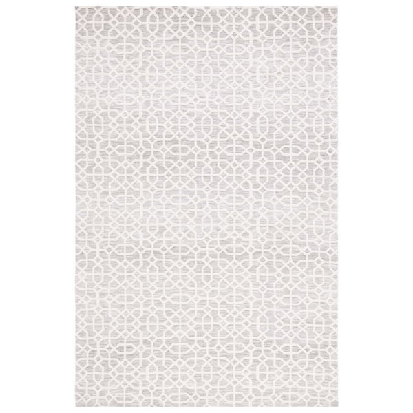 SAFAVIEH Audrey 4 ft. x 6 ft. Light Gray/Beige Classic Textured Area ...