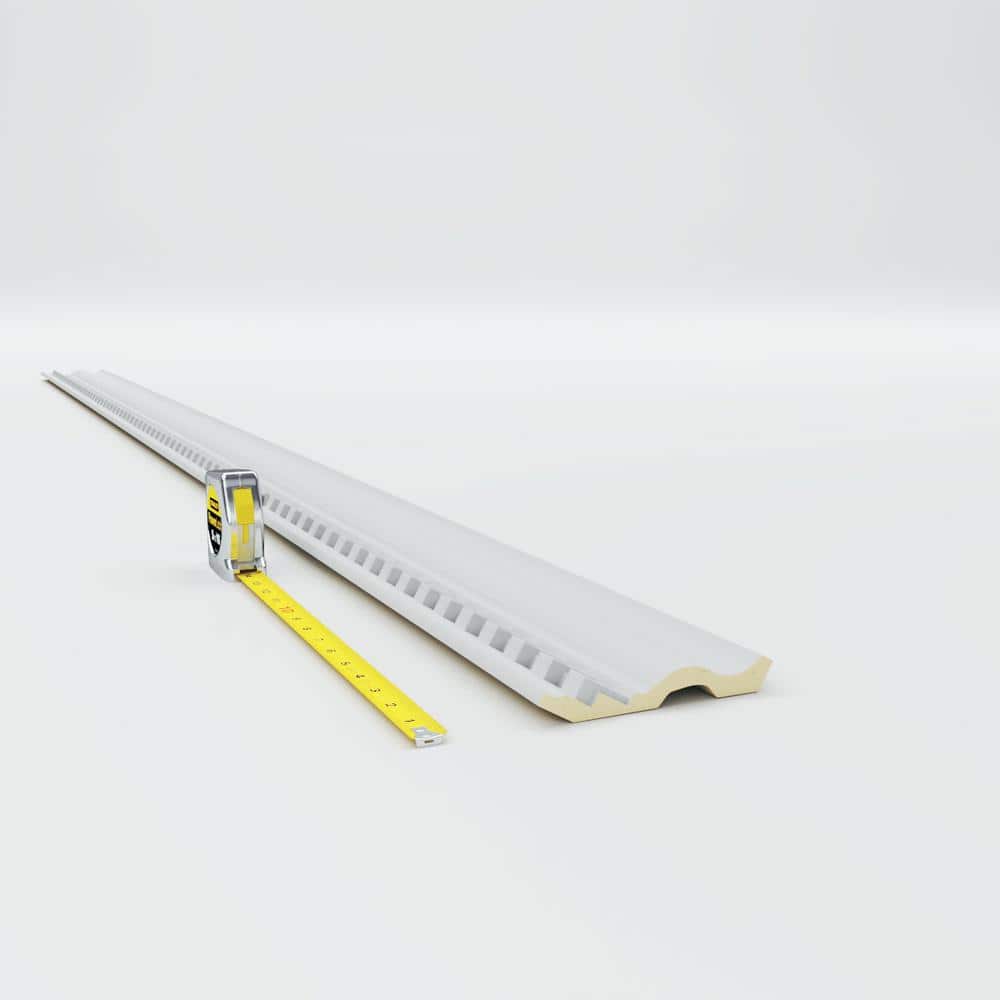 94.5" White Polyurethane Dentil Crown Moulding