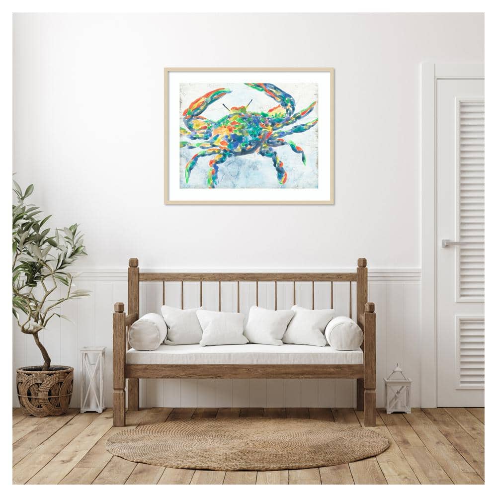 Vibrant Abstract Rainbow Crab II Framed Wall Art Print
