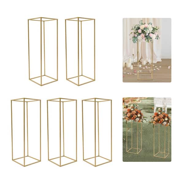 Juvale 6-pack Gold Metal Hinged Plant Stand Set With Glass Test Tube Flower  Vases : Target