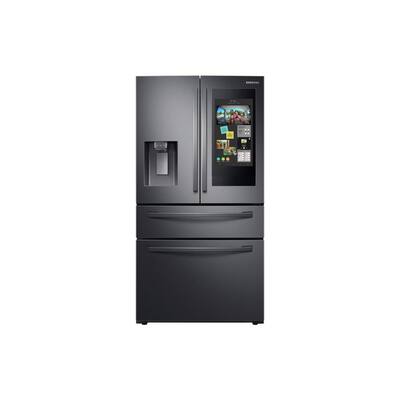 27.7 cu. ft. Family Hub 4-Door French Door Smart Refrigerator in Fingerprint Resistant Black Stainless Steel