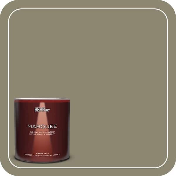 BEHR MARQUEE 1 qt. #PPU8-21 Mossy Bank Matte Interior Paint & Primer